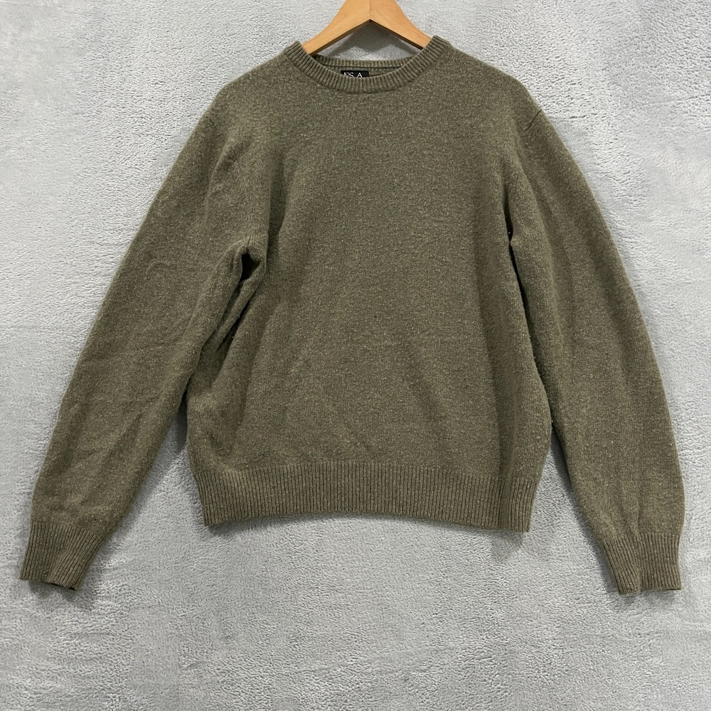 Jos A Bank Sweater Mens Executive Collection Medium Lambs Wool Old Money Grandpa